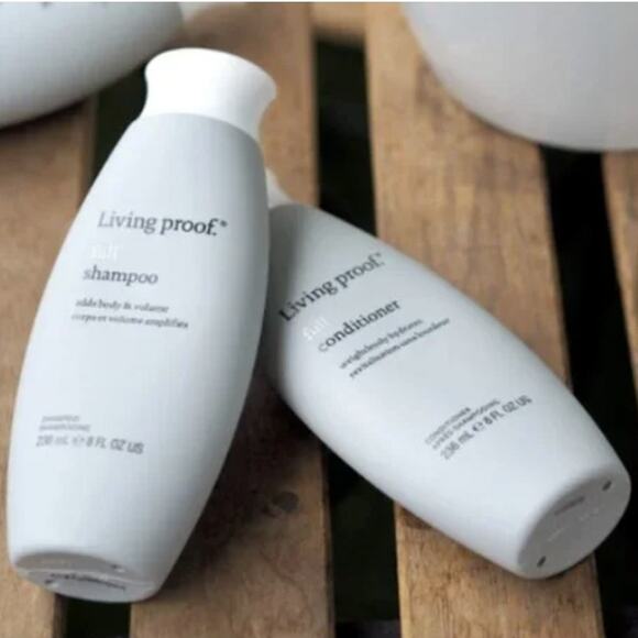 NEW Living Proof Full Shampoo & Conditioner (8 oz) Thick Hair Cleanser Combo Set - Picture 1 of 16